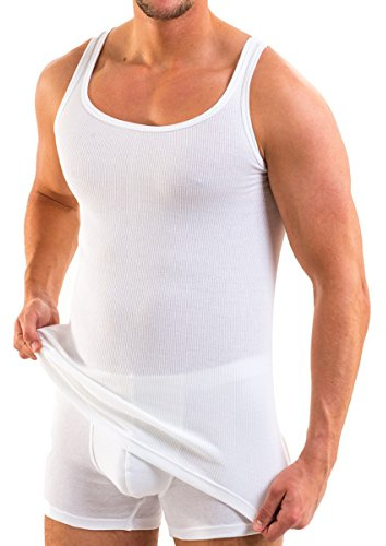HERMKO 3018 Herren Unterhemd Doppelripp aus 100% Bio-Baumwolle; Kochfest