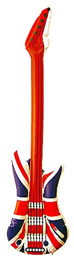 Union Jack Gitarre als Geschenk aufblasbar GB Union Jack Thema für Party Dekoration Prop oder Pool Zubehör