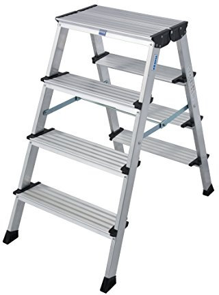 KRAUSE Doppelklapptritt Treppo, 2 x 4 Stufen, 126047
