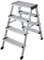 KRAUSE Doppelklapptritt Treppo, 2 x 4 Stufen, 126047