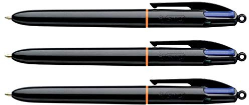 Bic 4 Colours Pro Ballpoint Pens Pack of 3 Black Paste Moy. 4 Classic Colours