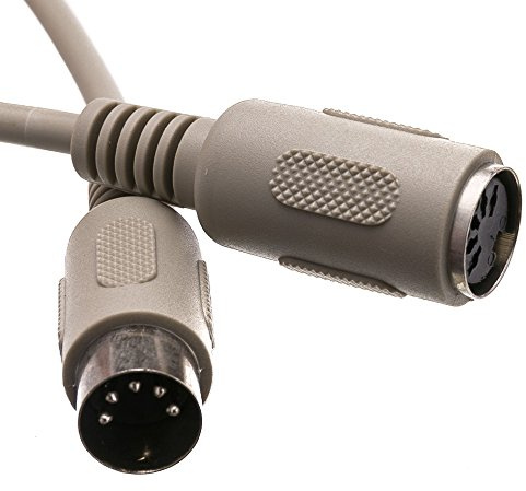 Bei Tastatur Verlängerungskabel, Abschiedskarten Stecker auf Abschiedskarten Buchse, 5 Leiter, gerade beige beige 6 Feet