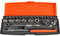 Bahco SL24 Socket Set, Black/Red