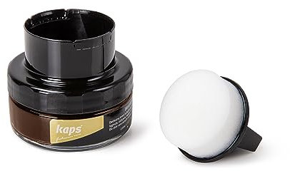 Kaps Crème Délicate – Crème de Cirage avec Applicateur en Éponge pour Cuir naturel et Matières synthétiques ou Maroquinerie – 50ml, Nude 157