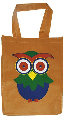 alles-meine.de GmbH 1 STK: Tragetasche/Einkaufstasche/Stoffbeutel/Shopper - mit lustigen Eulen Motiven - Eule auf AST - Tasche Stoff - für Erwachsene Damen & Kinder - Mädch..