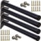 Stahlia 4 x Tischfuß Ø60 mm SCHWARZ MATT Tischbeine Möbelfuß |Höhe 1100 mm|höhenverstellbar + 30 mm|inkl. Befestigungsmaterial |Tischfuss Verstellfuß Möbel Fuß Füße |