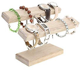 Uhrenhalter Armbandhalter Schmuckhalter Schmuckständer Eiche weiß geölt (Befestigung mittig) Made in Germany