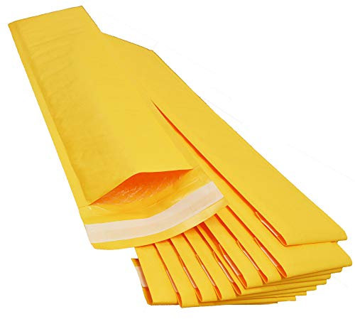 50 x Gold Padded Tear Resistant Secure Peel & Seal 530x130mm Tough Strong Bubble Lined Number Plate Envelopes