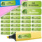 Sunnywall® Namensaufkleber Kinder Schule Schildkröte Aufkleber Namensetiketten | 60 Stück Klebeetiketten zum Beschriften 4,8x1,6cm Kita Schulanfang | wasserfest