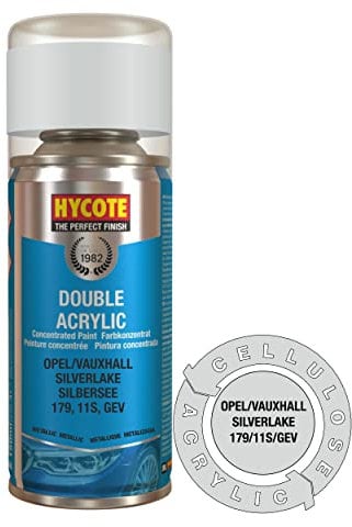 Hycote Double Acrylic Aerosol Car Spray Paint, Vauxhall - Silverlake, 150 ml
