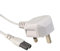 Pro Elec PE01083 UK Plug to 'Figure 8' Type mains Lead, White, 5 m
