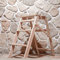 REPLOOD Scala Scaletto 3 Gradini in Legno di Faggio Naturale Portata 150 kg Antiscivolo Dimensioni: 38 x 65 x 66 cm