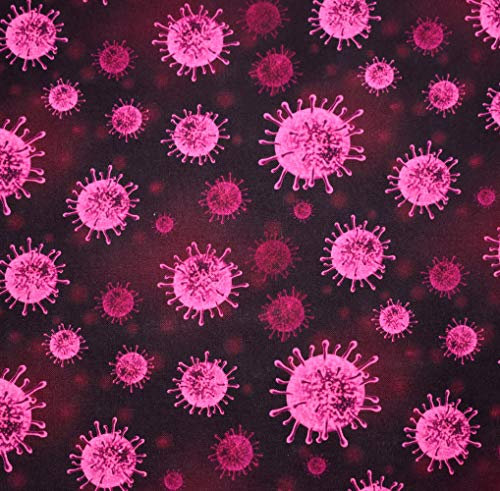MAGAM-Stoffe Tomke Baumwollstoff Kinderstoff Oeko-Tex Meterware 50cm (Virus pink)