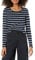 Tommy Hilfiger Women's Long Sleeve Scoop Neck Tee, Sky Captain/White Stripe, X-Large