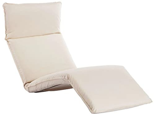 vidaXL Tumbona Plegable Hamaca Jardín Patio Terraza Balcón Playa Piscina Cama Camping Portátil Decoración Estable de Tela Oxford Blanco Crema