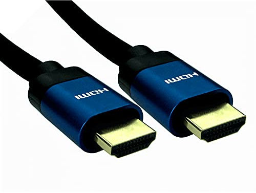Jafsal 2.1 HDMI Cable 8K, Ultra HD Lead Cord, High-Speed Lead Braided Cable, Compatible with Fire TV, 3D Support Ethernet Function, 8K UHD, 3D-Xbox PlayStation, PS3 PS4 PC (Blue, 1 Meter)