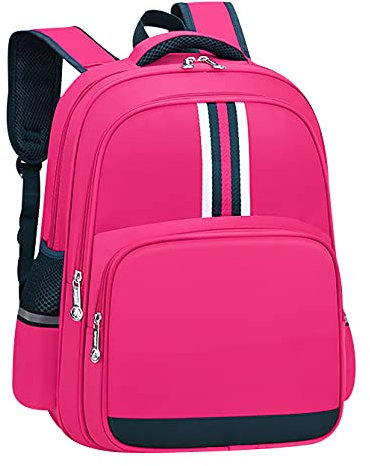 Lässig Kinderrucksack Lässig Rucksack Schulranzen Schulrucksack Jungen Ein Rucksack Tasche Mädchen Großer Rucksack Damen Tasche Segeltuch Rucksack Kita Rucksack Junge Rose Rose Rot L