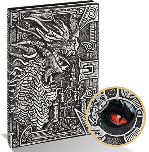 3D Dragon DND Journal Schreiben Notizbuch, Fantasy D&D Leder Notizbuch für Dungeons and Dragons Geschenke Nerdy DM & Spieler RPG Liebhaber Zubehör, 200 Seiten A5 Tagebuch für Männer oder Frauen