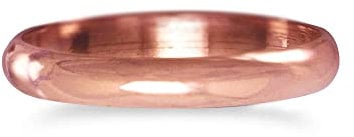 IVY & BAUBLE Uncoated Solid Pure Copper Ring Band for Men & Women, Made In USA, 3mm, 6mm, 8mm, Size 4-13, Metal, No Gemstone