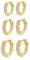 3 Paar Creolen 14 Karat vergoldet Huggie 925 Sterling Silber Kleine Creolen Set Winzige Zirkonia Knorpelohrringe für Damen
