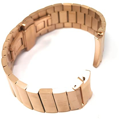 System-S Armband 20 mm aus Metall für Samsung Galaxy Watch 4 Smartwatch in Rosa