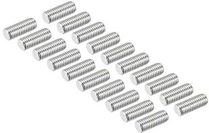 DMiotech 20 Paquet M8 x 20mm Entièrement Fileté Tige 304 Inox Acier Droite Main Filetages Tige Barre Goujons Colliers et Boulons en U