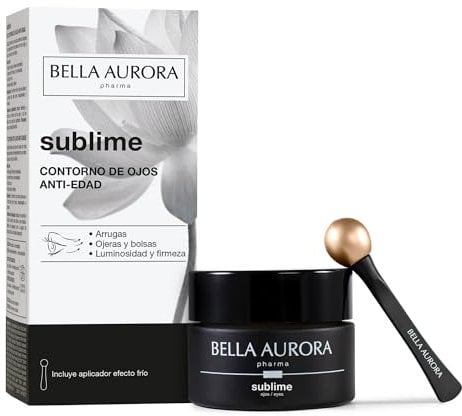 BELLA AURORA - Sublime 15 ml, Contorno de Ojos Antiedad para Piel Sensible, Contorno de Ojos con Aplicador Metálico