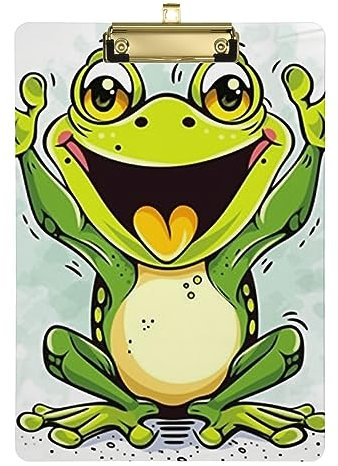 Porte-bloc mural en plastique motif grenouille verte à pois mignons pour enseignant