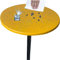 CAKERS Tischdecke Rund Elastische, Gartentischdecke Outdoor Tischdecke, Wasserdicht Rutschfestem Runden Tischdecken, Wachstuchtischdecke mit Gummizug (90cm Durchmesser,Gelb)