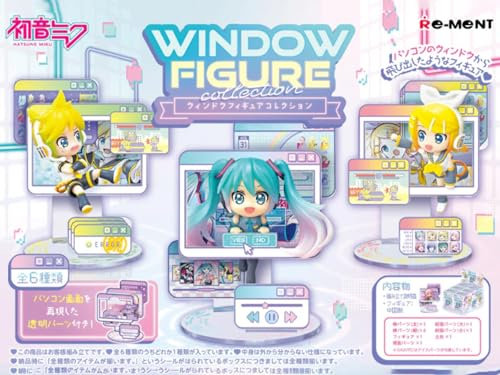 Rement Hatsune Miku Series WINDOW FIGURE Collection Approx. H 4.5 x W 2.8 x D 2.4 inches (115 x 70 x 60 mm), PVC