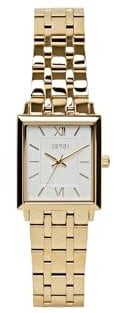 ESPRIT Damen Armbanduhr aus Edelstahl mit Automatikwerk und Mineralglas, 32 mm, gelbgold