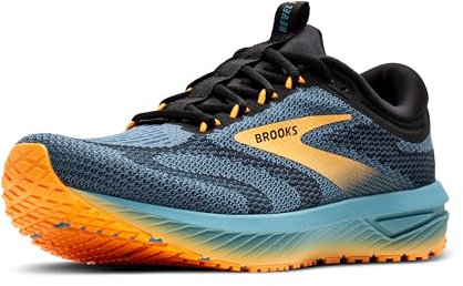 BROOKS 1104351D484 Revel 7 Herren Storm Blue/Black/Orange Pop EU 44.5