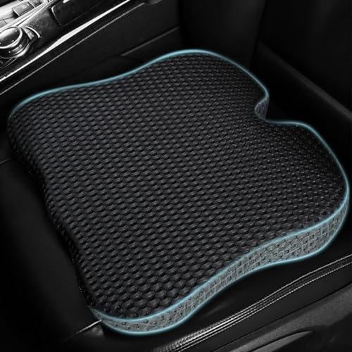 inaepeak Sitzkissen Auto für das Fahren, Keil Autositzkissen mit Memory Foam, Atmungsaktiver Mesh-Bezug/Waschbar/rutschfest, Booster Sitzkissen für kleine Menschen, LKW-Fahrer (Schwarz)
