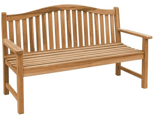 Teako Design Teakholz Bank Catania Massivholz Wetterfest, Verschiedene Größen, inklusive Auflagen, langlebige Holzmöbel, Gartenmübel, geeignet für Außenbereich (schwarz, XXL extra stark 120 cm)