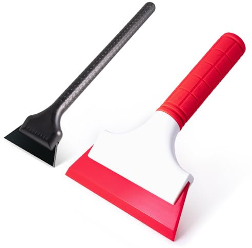 FOSHIO Silikon Fensterabzieher Kit, klein Scheibenabzieher Auto, Eiskratzer Auto mit Silikon,Duschabzieher, Abzieher Klein für Auto, Fensterreiniger Badezimmer, Windschutzscheiben Reinigungs