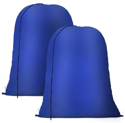 OTraki 2 Pack Drawstring Laundry Bag 40x50cm Large Travel Laundry Bags for Dirty Clothes Foldable Storage Bag Toys Dirty Clothes Bag for Hamper Basket Home College Dorm Camp