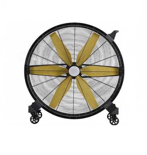 Ventilador de Suelo Ventilador eléctrico Industrial móvil, Ventilador eléctrico Grande de Seis aspas, Suelo Adecuado for fábrica, Taller, refrigeración de almacén Ventilador Industrial Suelo(42 Inch)