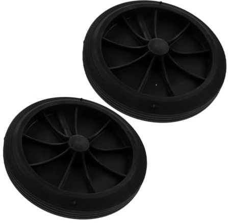 TOGEVAL 2pcs Outdoor Trash Can Wheels Large Garbage Bin Replacement Wheels Heavy Duty Wheelie Bins