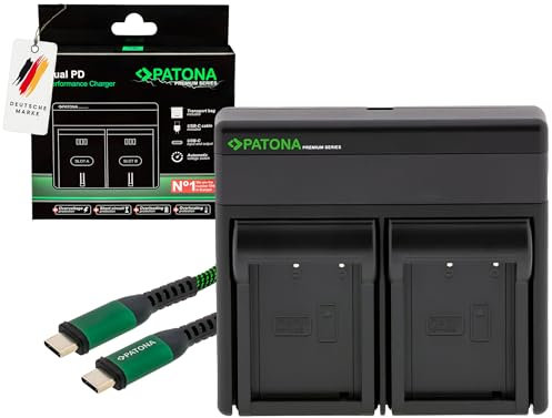 PATONA Premium Chargeur Dual PD pour NP-W126S NP-W126 NP W126 Batteries, Fonction Powerbank USB-C, Écran LCD, Charge Rapide avec PD20W/45W Compatible avec Fujifilm FinePix HS-50EXR X-T20 X-H1
