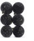 Zoegneer 6 Stück 8 cm Weihnachtskugeln Ornamente Pailletten bemalte Weihnachtskugel-Set für Weihnachtsbaum bruchsicher hängende Kugel Ornament Set (schwarz)
