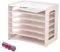 Papier-Organizer, 17,5 x 11,8 x 15,6 Zoll Schreibtisch-Akten-Organizer, A3-Papierhalter mit 7 Ablagen, Schreibtisch-Aktenhalter, Schreibtisch-Briefablage, Zeitschriftenablage für Schule und Büro