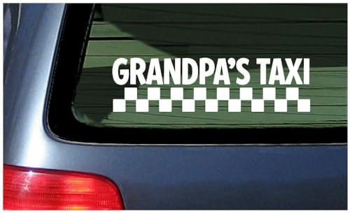 Rakelfix Opa Taxi Grandpa Taxi Aufkleber Größe/Farbe ANPASSBAR Sticker Autoaufkleber