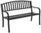 COSTWAY Gartenbank Metall, Parkbank für 2-3 Sitzer, Sitzbank mit Rückenlehne & Armlehne, Metallbank, Eisenbank für Garten, Terrasse, Balkon, 127 x 60 x 87 cm (Schwarz)