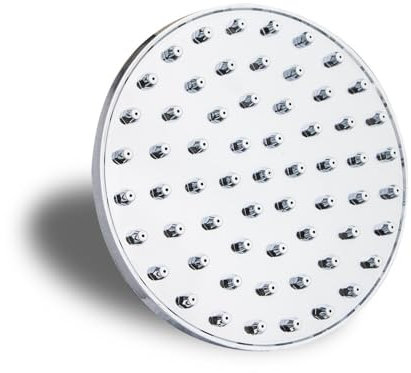 Cabezal de ducha de techo redondo cromado ABS de 14,8 cm/5,83 pulgadas con efecto lluvia y ahorro de agua, boquilla rociadora for cabina de ducha de baño, accesorios