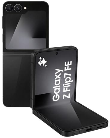 Samsung Galaxy Z Flip7 FE Smartphone AI pieghevole, 3 anni di Garanzia del produttore, RAM 12GB, 256GB, Display 3,4 Super AMOLED/6,7 Dynamic AMOLED 2X, Fotocamera 50MP, Black [Versione italiana]