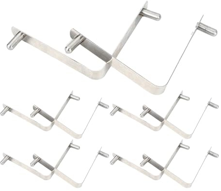 Patifirst V Clips for Pool Brush - Butterfly Clips for Swimming Pool Brush - Rust-Proof Clamp Replacement Parts for Scrubbing Poles Telescopic Pole Spa Vacuum Net Rake Wall Yard