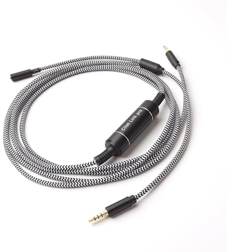 Tomantery Ersatz-Chat-Link-Kabel, Geräuschunterdrückung, Sound-Adapterkabel für HD60 X HD60PRO für für, für One PC Gaming Headset, Nylongeflechtmaterial