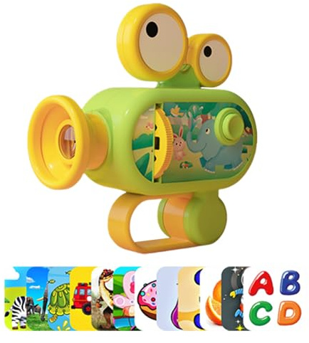 LED Projector Torch - Mini Luminous Toy 10.5x4x14cm, ABS Projector Flashlight, Kids Toy Design with Themed Slides | Night Light Torch for Bedroom Kids Salt