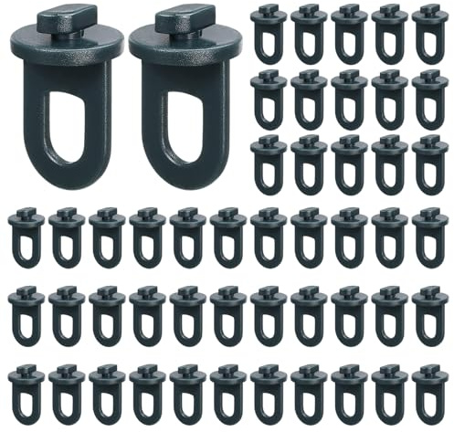 50 Pack Greenhouse Twist Clips Hanging Anchors for Inside Greenhouse Glazing Bar Channels Insulation Clips Plant Support Garden Accessories Dark Green