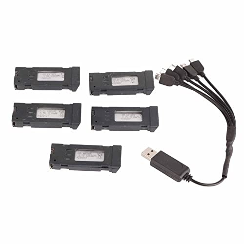 PolyGen Drone Battery with Charger set including multiple 3.7V Lipo cells, functions as an E58 Drone Battery and also for L800 / JY019 quadcopters